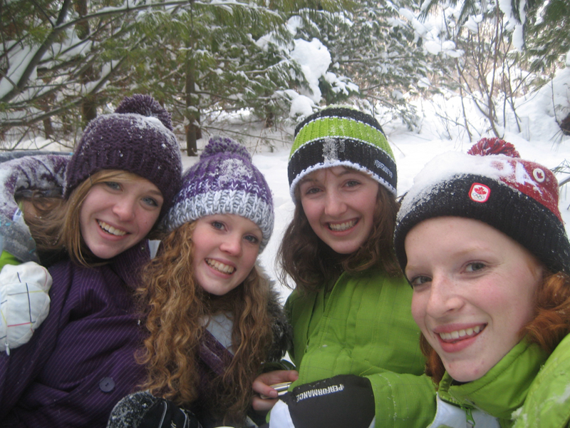 Jordan and her friends - Winter 2010